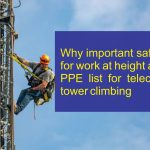 safety for work at height and PPE list for telecom tower climbing