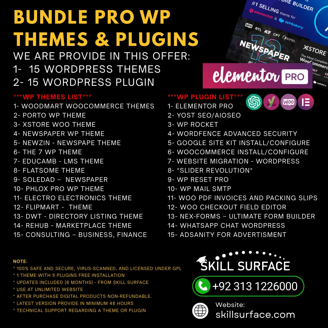 Wordpress themes and plugin bundle pack pakistan