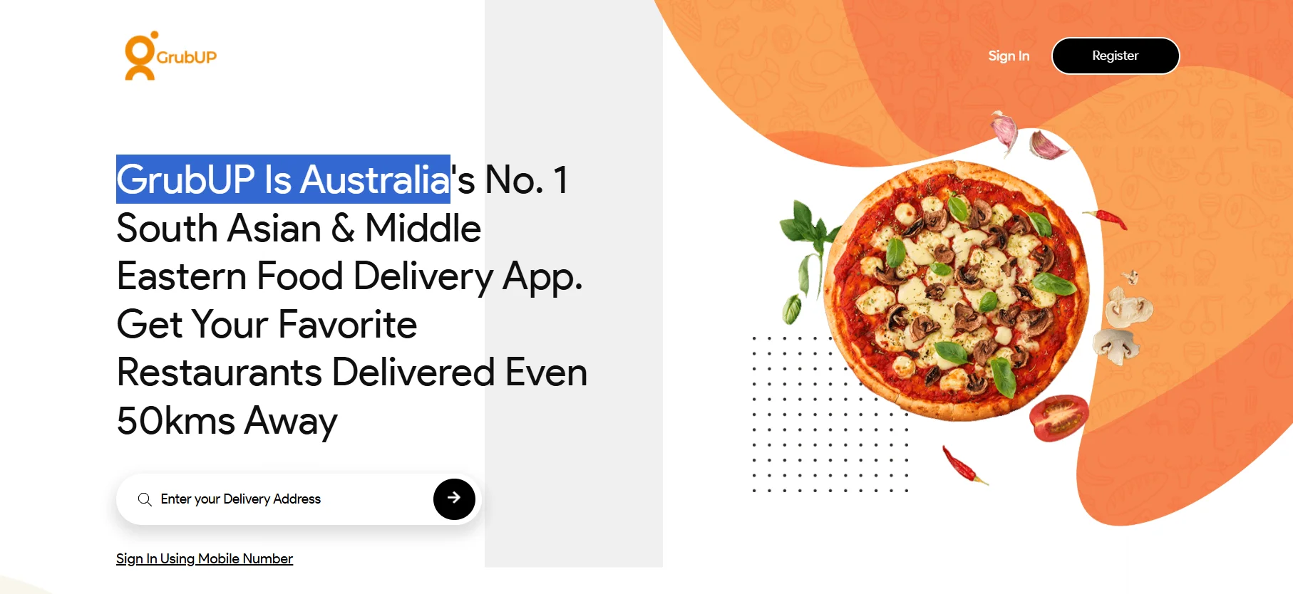 GrubUP Food Delivery App in Australia