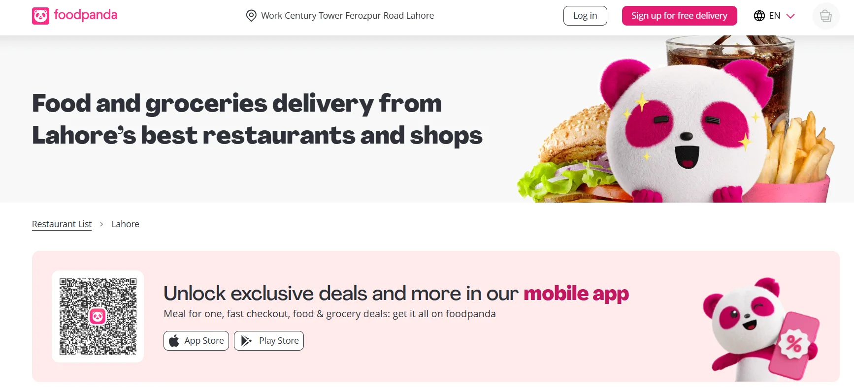 FoodPanda Food Delivery App in Pakistan