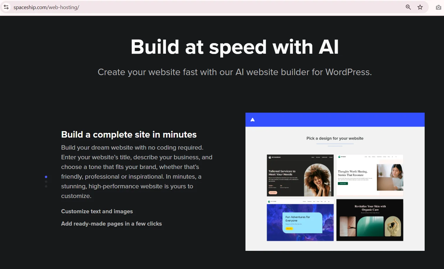 spaceship web hosting SkillSurface | Web Design | Web Hosting | Wordpress Themes Plugin